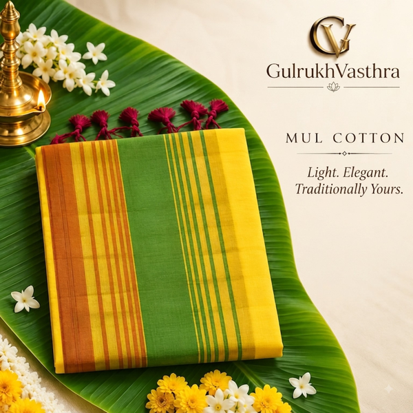 Mul cotton saree